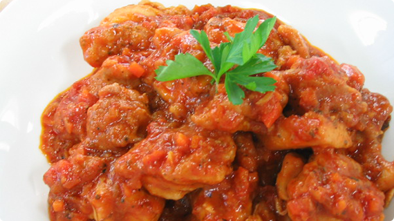 鶏肉のイタリア風トマト煮込み